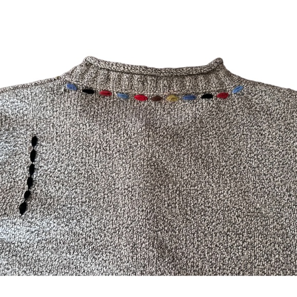 Carson Women’s Cardigan Sweater Beaded Embroidery Geometric Floral Design - Picture 5 of 10